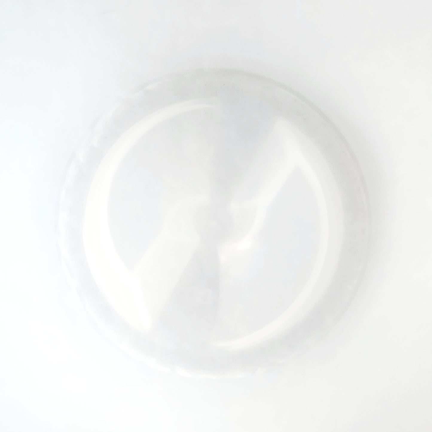 Top down view inside Matcha shaker with special notches