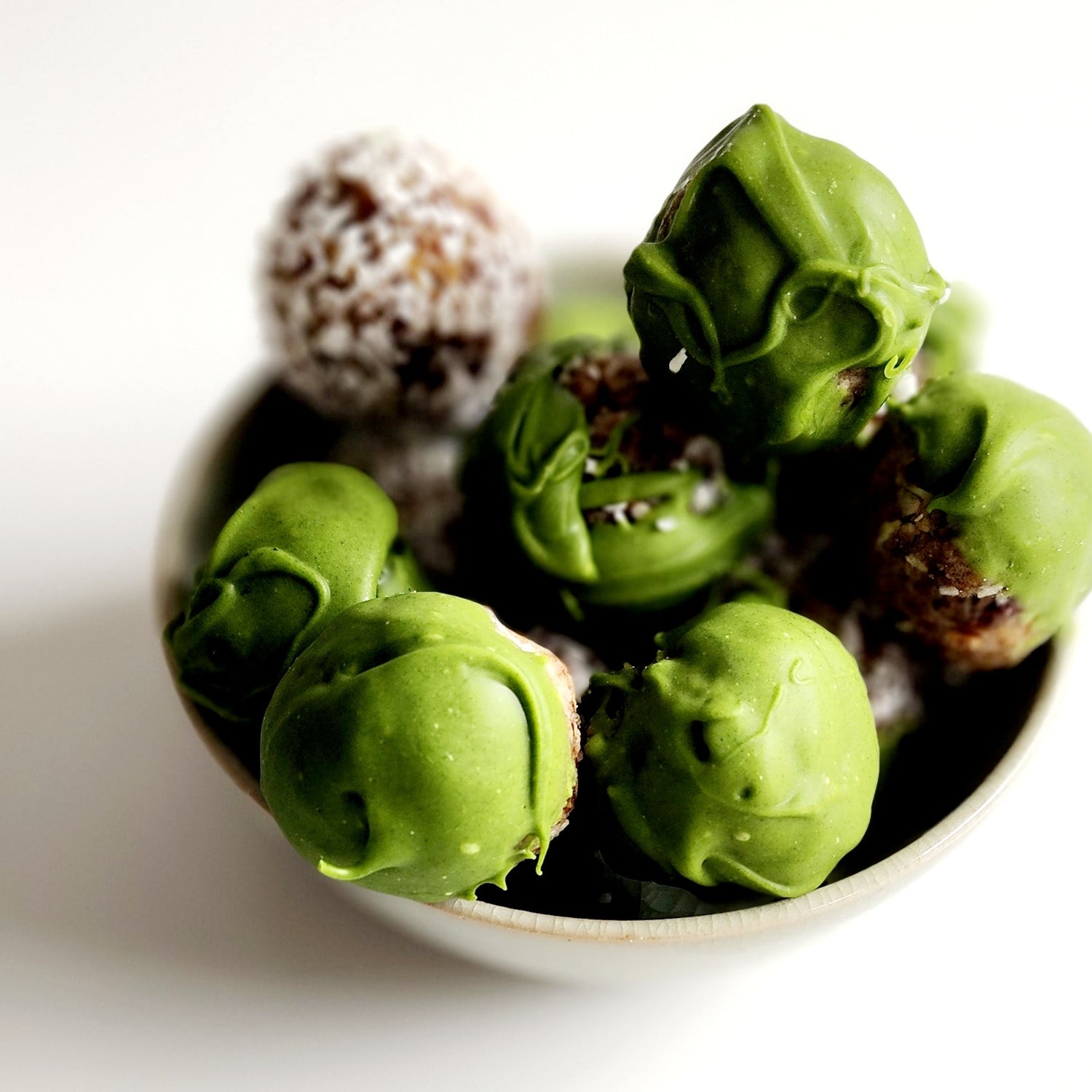 Matcha and Salted Caramel Bliss Balls