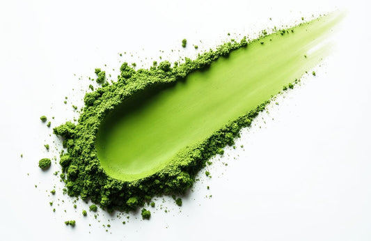 Bright green authentic Uji matcha powder from Wabi, finely stone-ground for a smooth texture.
