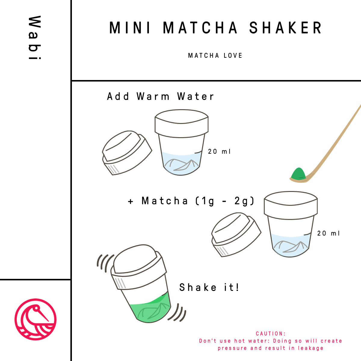 How to use a matcha shaker from Wabi Matcha