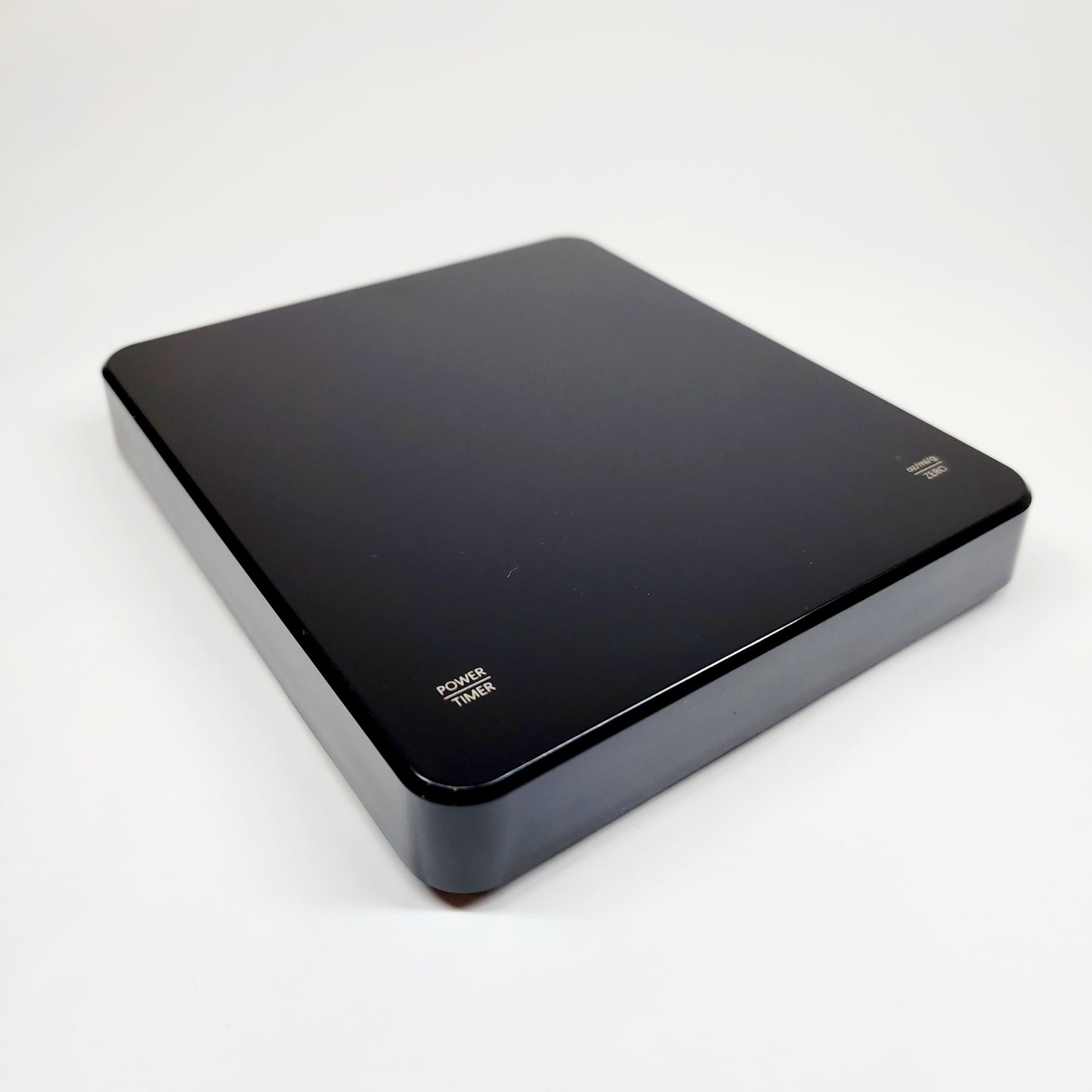 Minimalist black Timemore scale with LED display off