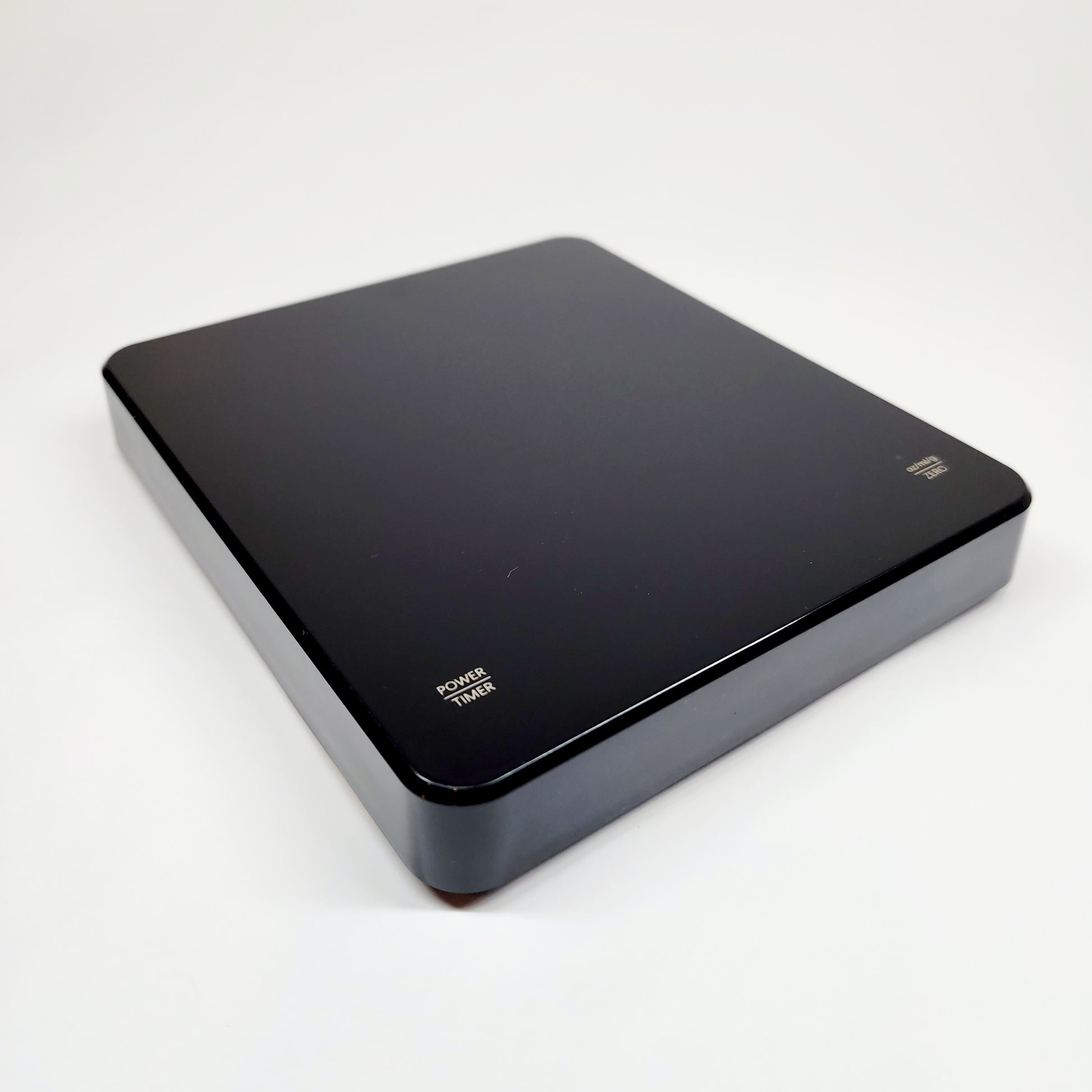 Minimalist black Timemore scale with LED display off